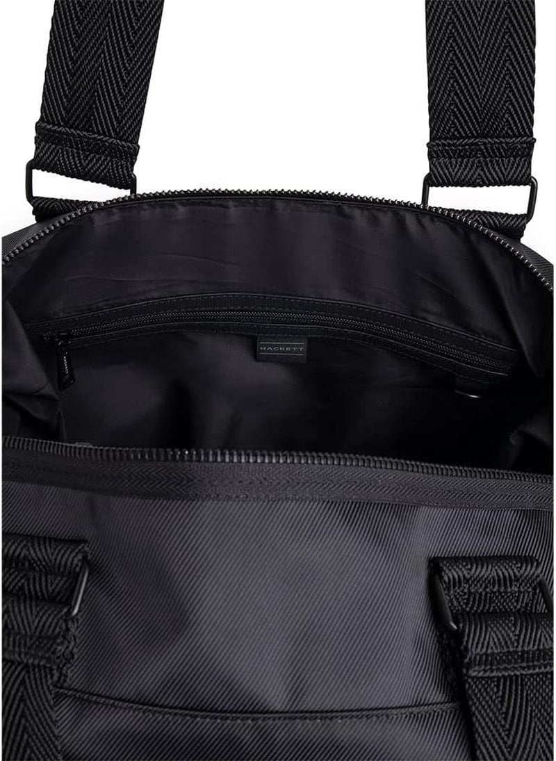 Męska torba podróżna Hs Hackett London Carry-All i organizery, czarna walizka i sprzęt podróżny Naty Shop
