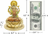 Hinduska bogini Laxmi Lotosowa rzeźba - indyjski bóg Lord Lakshmi Puja Statua - Indie Murti Idol Figurki Pooja Przedmiot Diwali Prezenty statuetki i rzeźby Naty Shop