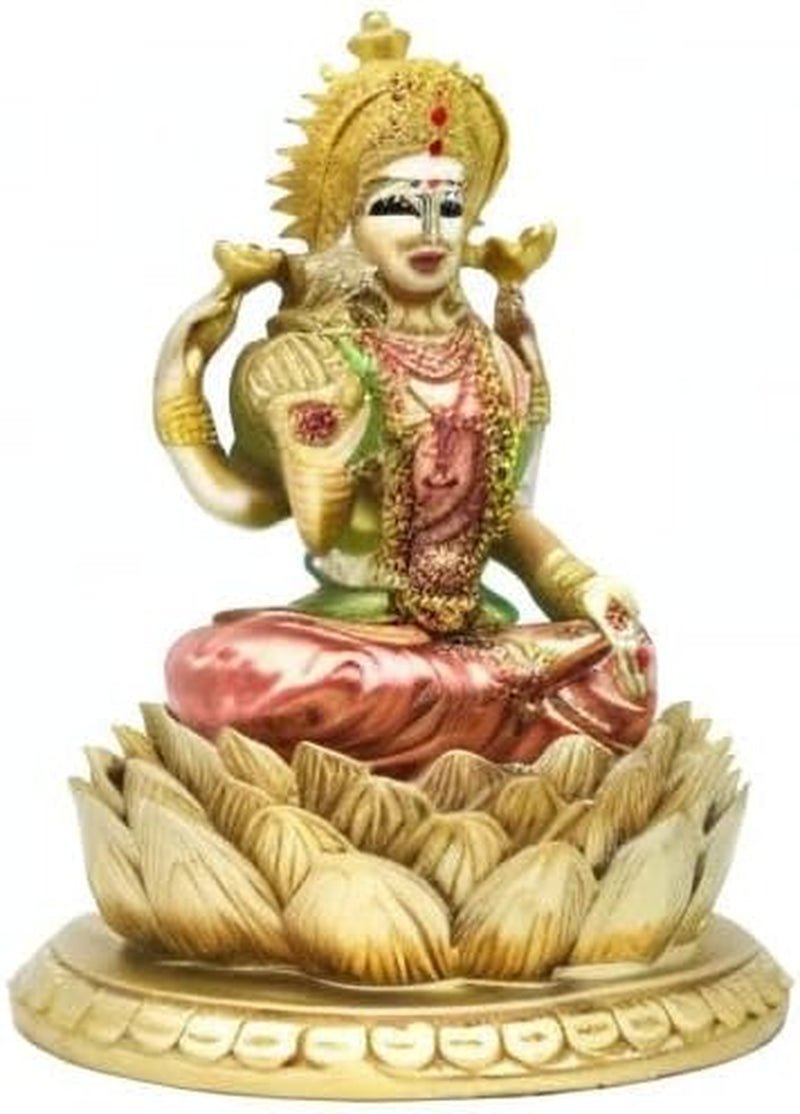 Hinduska bogini Laxmi Lotosowa rzeźba - indyjski bóg Lord Lakshmi Puja Statua - Indie Murti Idol Figurki Pooja Przedmiot Diwali Prezenty statuetki i rzeźby Naty Shop