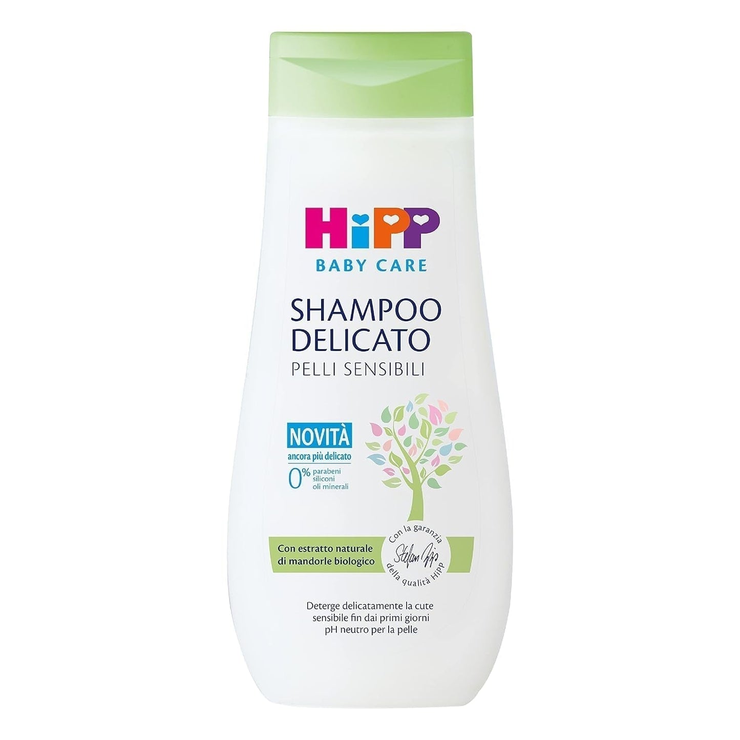 HiPP - Baby Care Delikatny szampon dla dzieci, delikatnie myje i podrażnia oczy, do skóry wrażliwej, z naturalnym organicznym ekstraktem z migdałów, 1 butelka 200 ml Dzieci - Kąpiel i pielęgnacja Naty Shop Tytuł domyślny