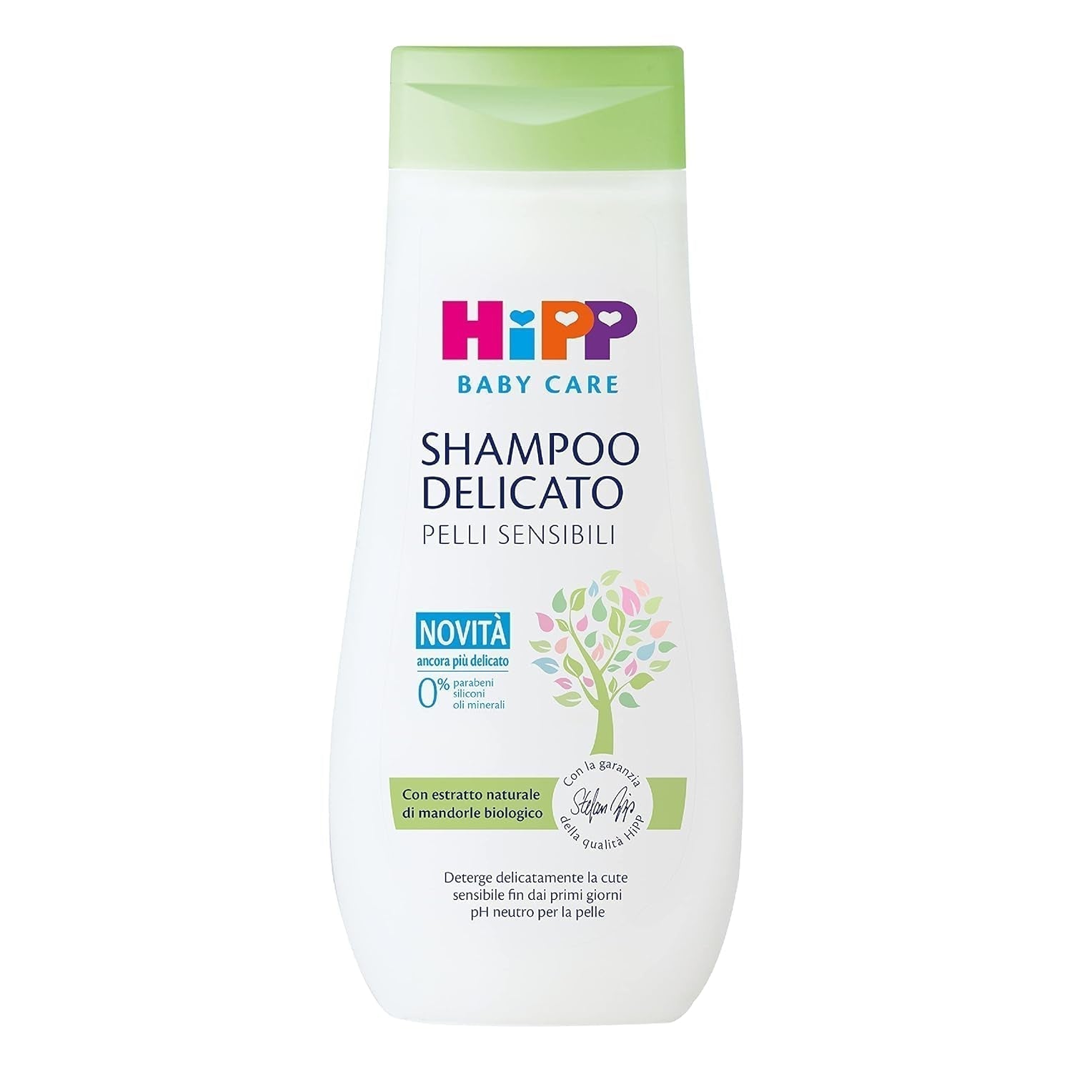 HiPP - Baby Care Delikatny szampon dla dzieci, delikatnie myje i podrażnia oczy, do skóry wrażliwej, z naturalnym organicznym ekstraktem z migdałów, 1 butelka 200 ml Dzieci - Kąpiel i pielęgnacja Naty Shop Tytuł domyślny