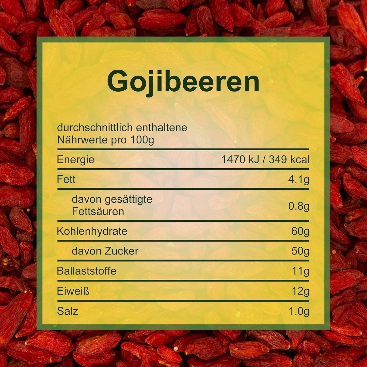 Howa Premium Goji Berries 1 KG suche - nieobrobione, naturalne - superfood z Azji - idealne do gotowania, pieczenia lub jako zdrowa przekąska - Jagody Goji 1000 g Produkty suszone Naty Shop