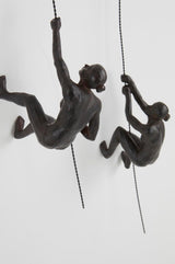 JOTEX Feminine Climbers Figurki dekoracyjne, opakowanie 2 szt., rdzawobrązowe statuetki i rzeźby Naty Shop