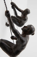 JOTEX Feminine Climbers Figurki dekoracyjne, opakowanie 2 szt., rdzawobrązowe statuetki i rzeźby Naty Shop