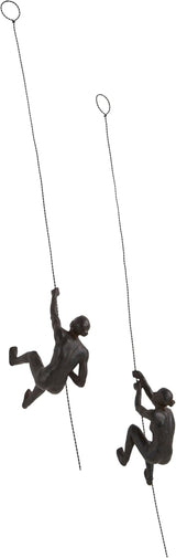 Figurki dekoracyjne JOTEX Feminine Climbers, opakowanie 2 sztuk, rdzawe brązowe statuetki i rzeźby Naty Shop Domyślny tytuł