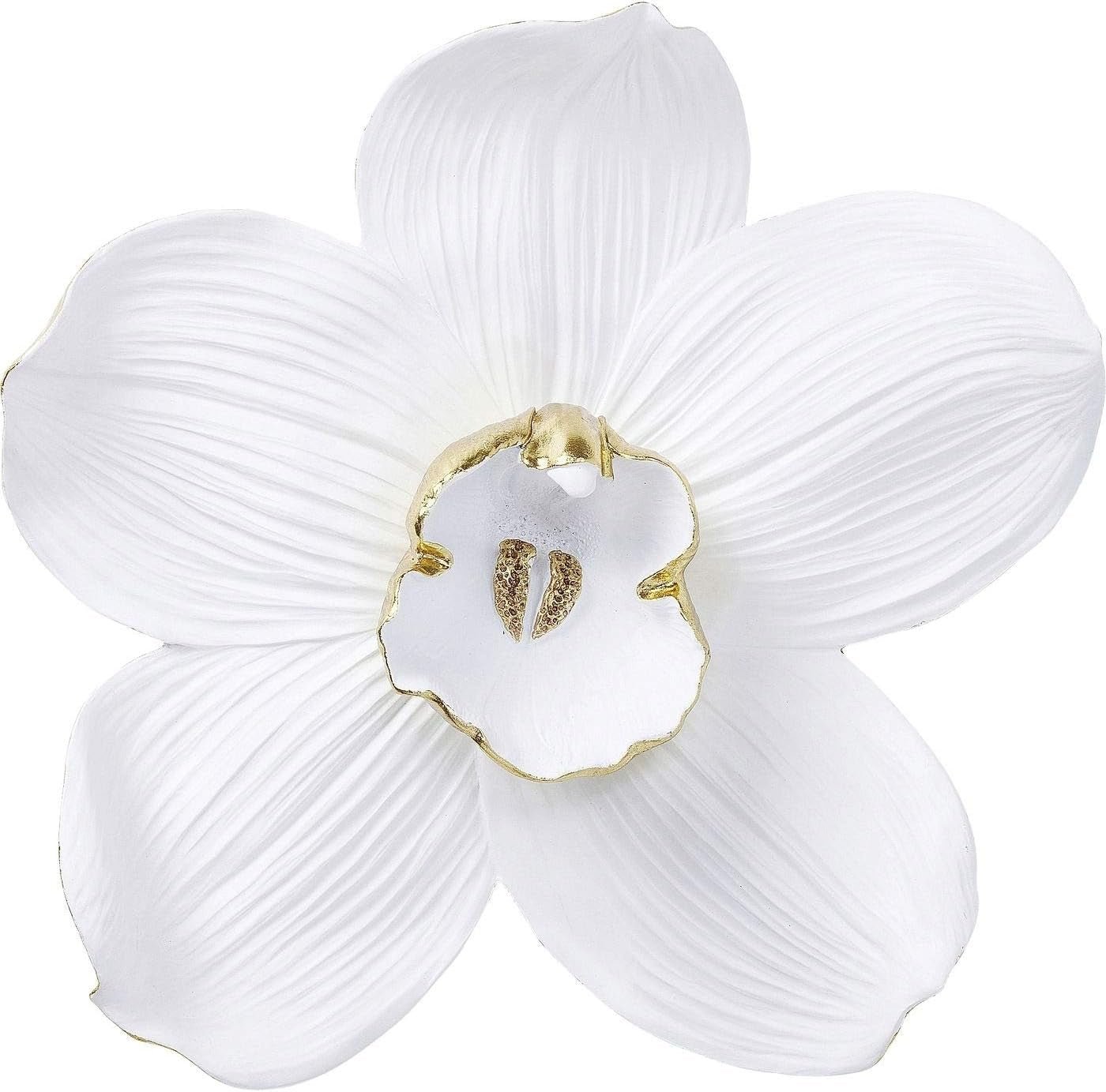 Dekoracja ścienna Kare Design Orchidea, biała, XL, dekoracja ścienna, wygląd kwiatu orchidei, ręcznie robiona, 25x24x7 cm (wys./sz./gł.) Figurki i rzeźby Naty Shop Biały 51L X 2B Cm