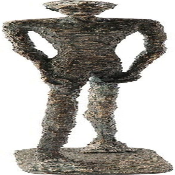 Kare Design Obiekt dekoracyjny Sztuka Dama Brązowa figurka dekoracyjna Żywica Antyczny wygląd Statua Obiekt sztuki dekoracyjnej Akcesoria 78x13,5x13,5cm Figurki i rzeźby Naty Shop Gray Man