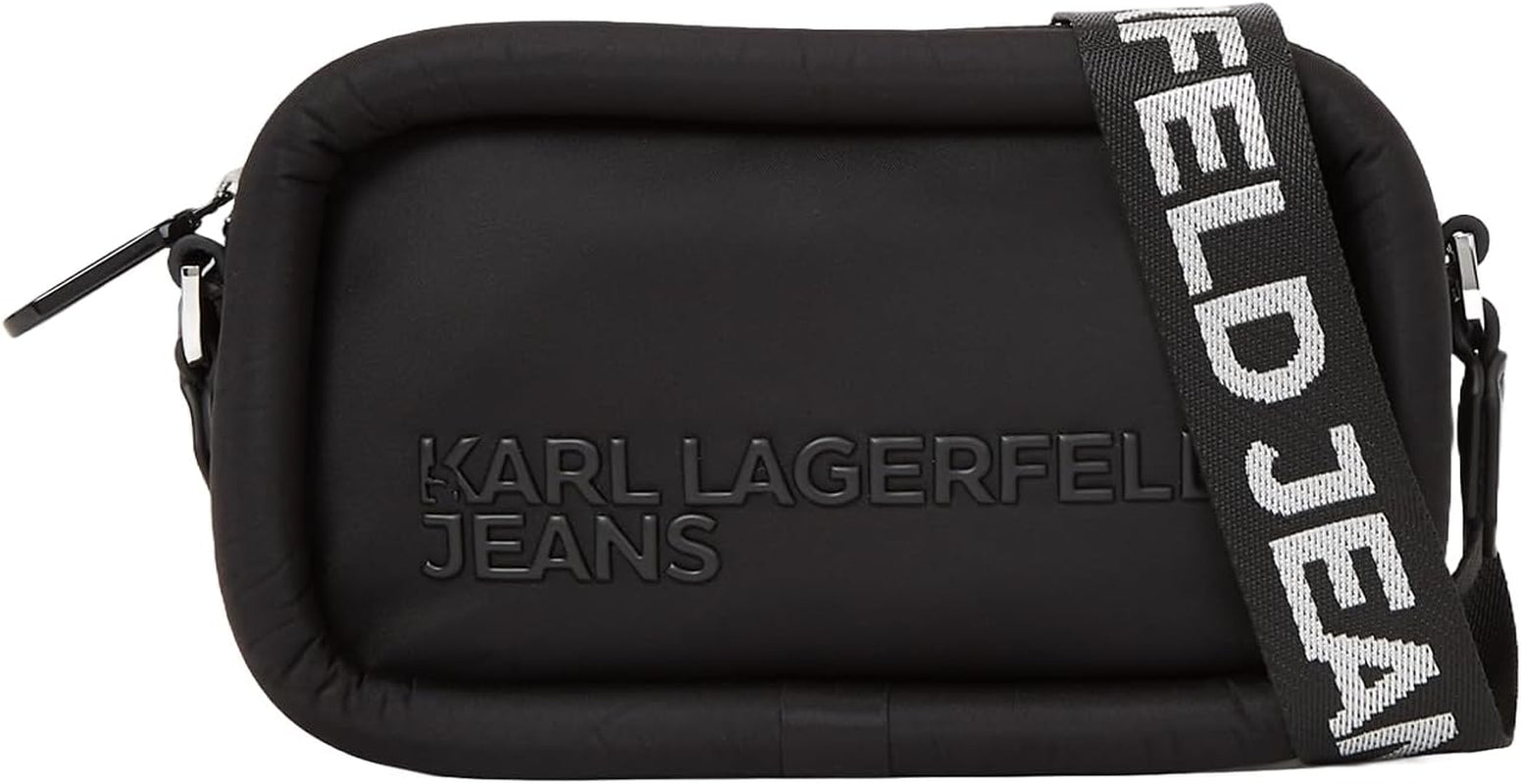 KARL LAGERFELD JEANS Puffy Torba na aparat Torby Crossbody Damskie Naty Shop Czarny