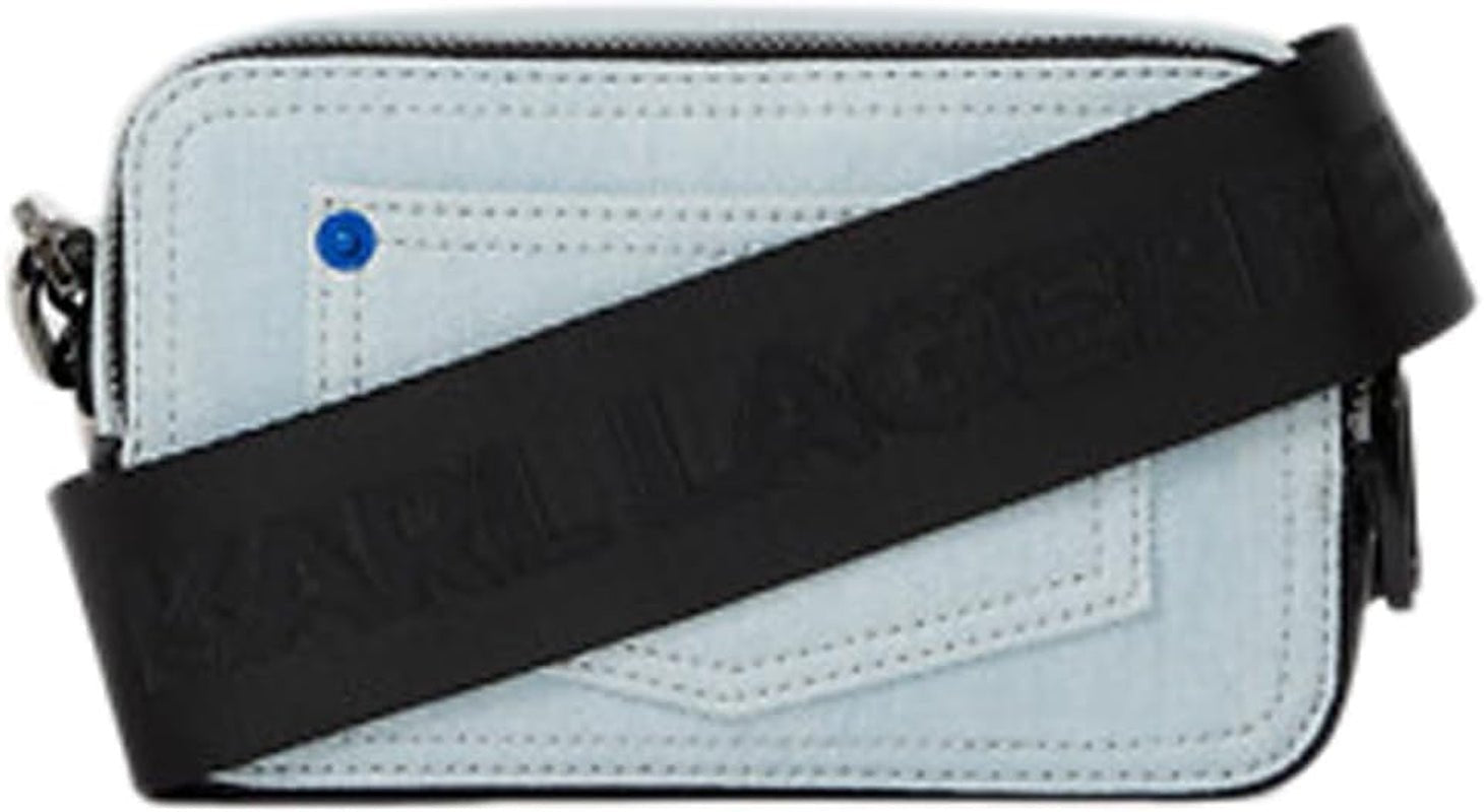 Karl Lagerfeld Jeans Damska torba na aparat Box Logo Cross Body, jasnoniebieskie torby damskie Naty Shop