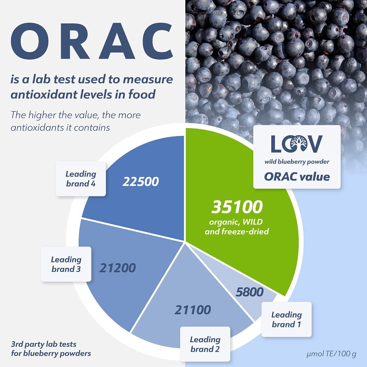 LOOV Organiczny proszek z dzikiej borówki - dostawa na 29 dni 171 g Nadaje się do koktajli i śniadań Liofilizowane Europa Północna Bez dodatku cukru Naty Shop Produkty suszone