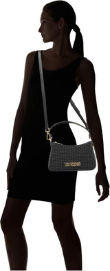 Torba damska Love Moschino, czarna torebka, czarne torby damskie Naty Shop