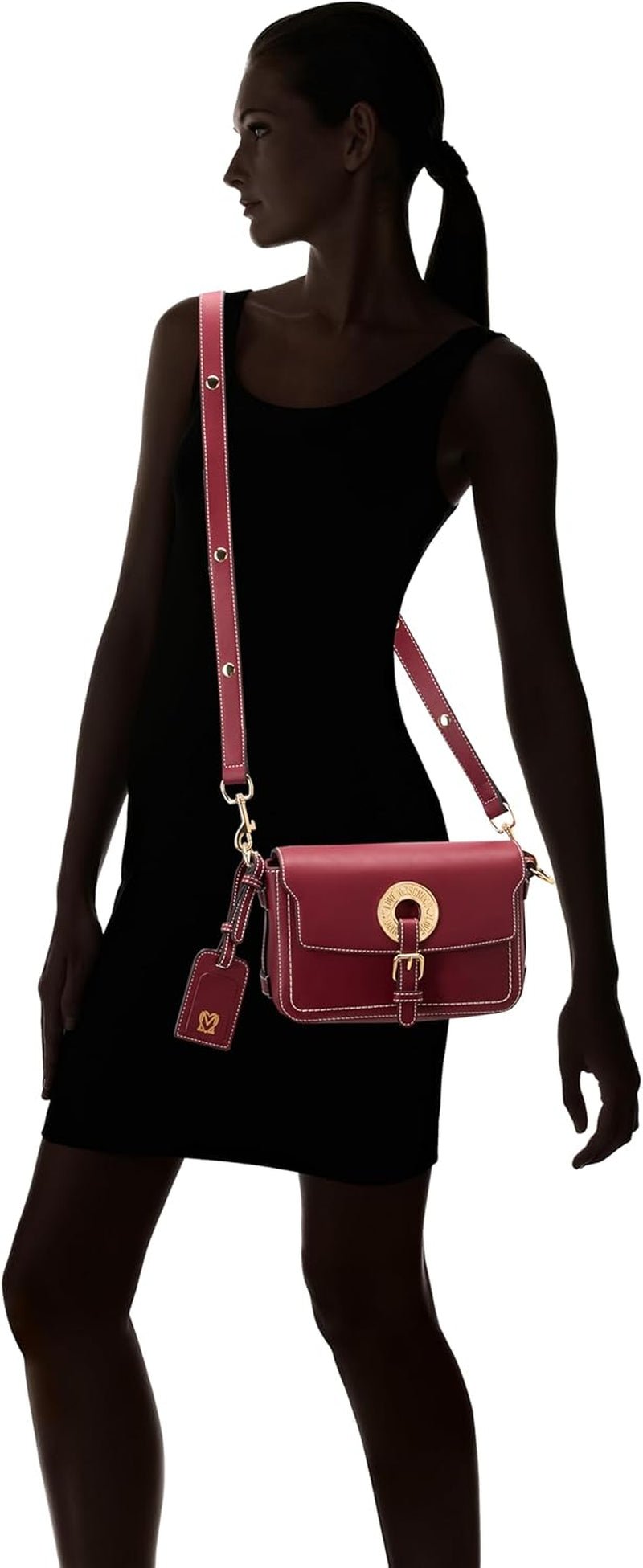 Love Moschino Torba na ramię Damska Bordeaux Torby w jednym rozmiarze Damska Naty Shop