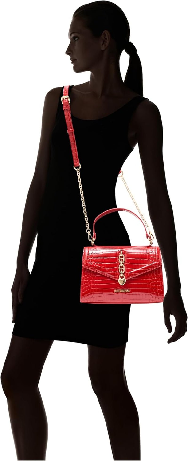 Czerwona torebka Love Moschino w jednym rozmiarze Torby damskie Naty Shop