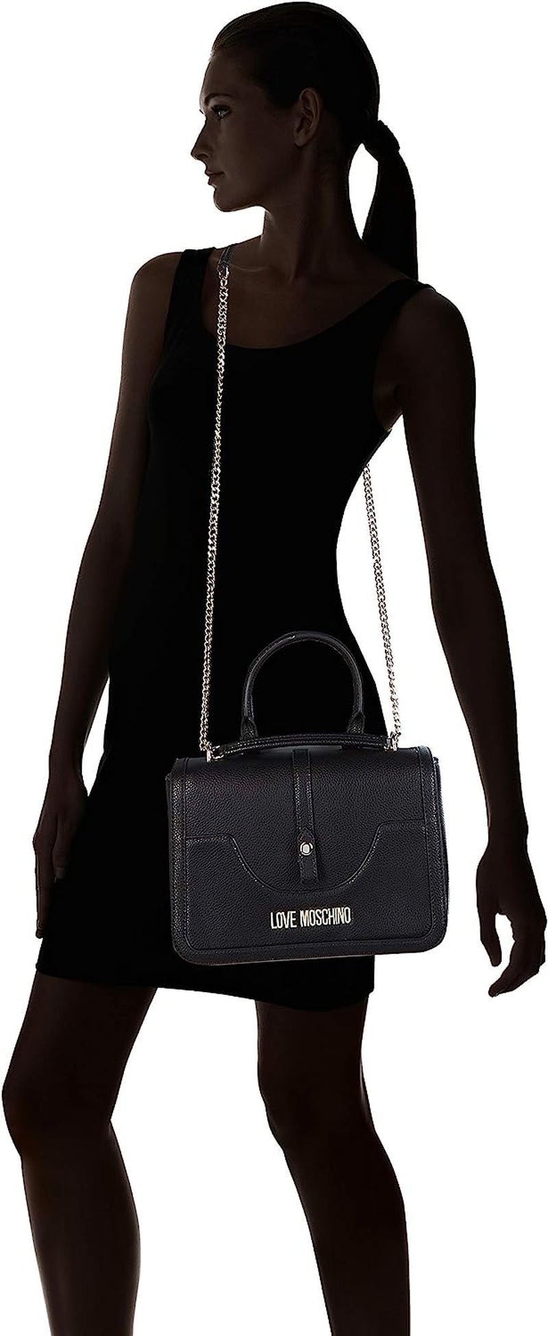 Torba na ramię Love Moschino Jc4210pp0a, czarna (Black Pebble) Torby damskie Naty Shop