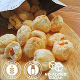Liofilizowane liczi | 100% liczi suszone liofilizowane owoce | naturalnie suszony Wegański bezglutenowy | Nie sok z liczi Syrop z liczi | Liofilizowane owoce tropikalne liczi | ZingyZoo Produkty odwodnione Naty Shop
