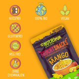 Mango liofilizowane: 100g owoców liofilizowanych z delikatnych kawałków mango bez dodatku cukru - mango suszone - mango suszone - owoce suszone - owoce suszone od NutriPur Produkty odwodnione Naty Shop