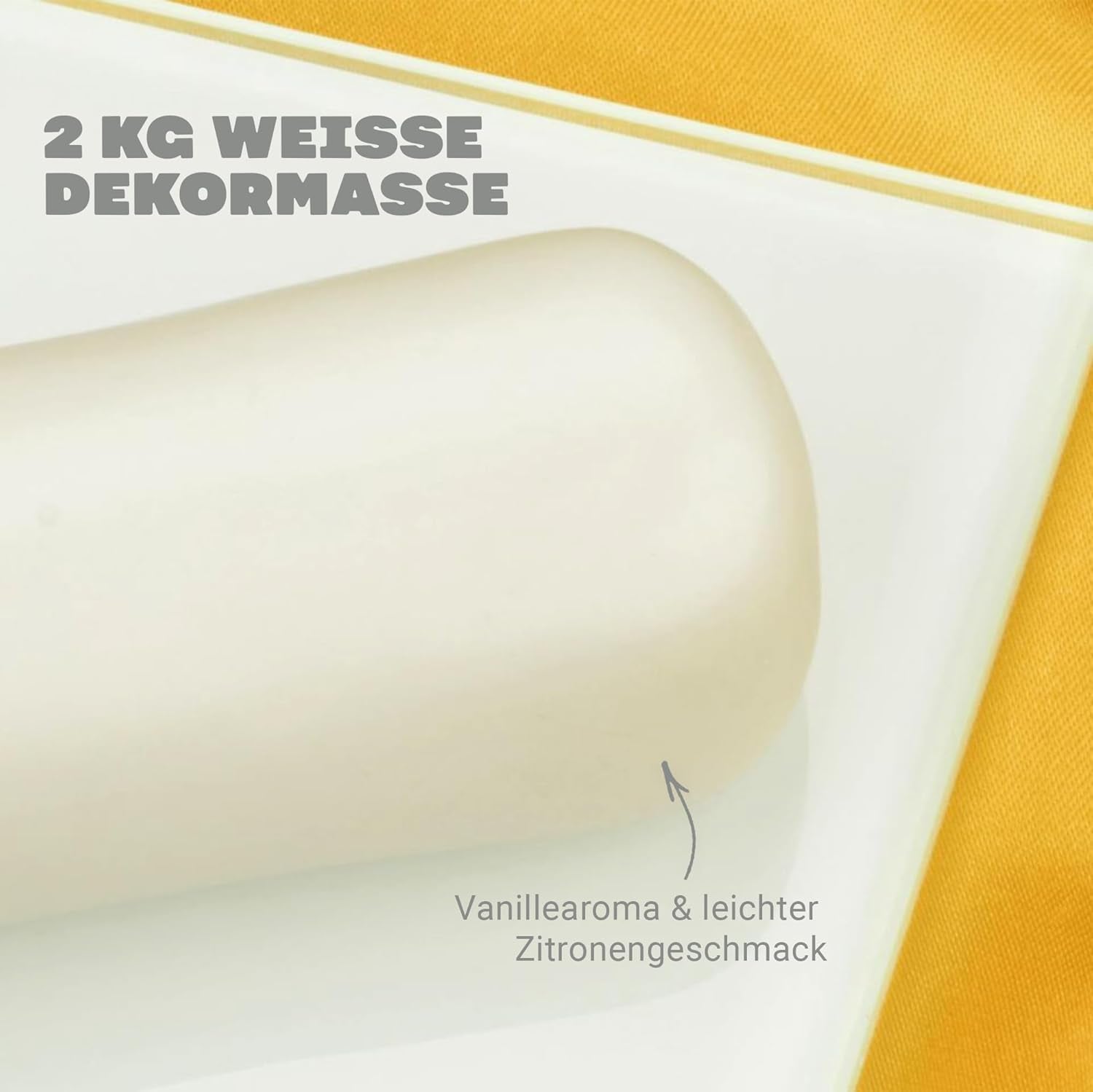 Massa Ticino Fondant White 2x 1kg - Pasta cukrowa Premium do ciast dekoracyjnych, fondant w rolkach - idealna do ciast, modelowania i dekoracji - biała fondant dla piekarzy zawodowych i amatorów Pasta cukrowa Naty Shop