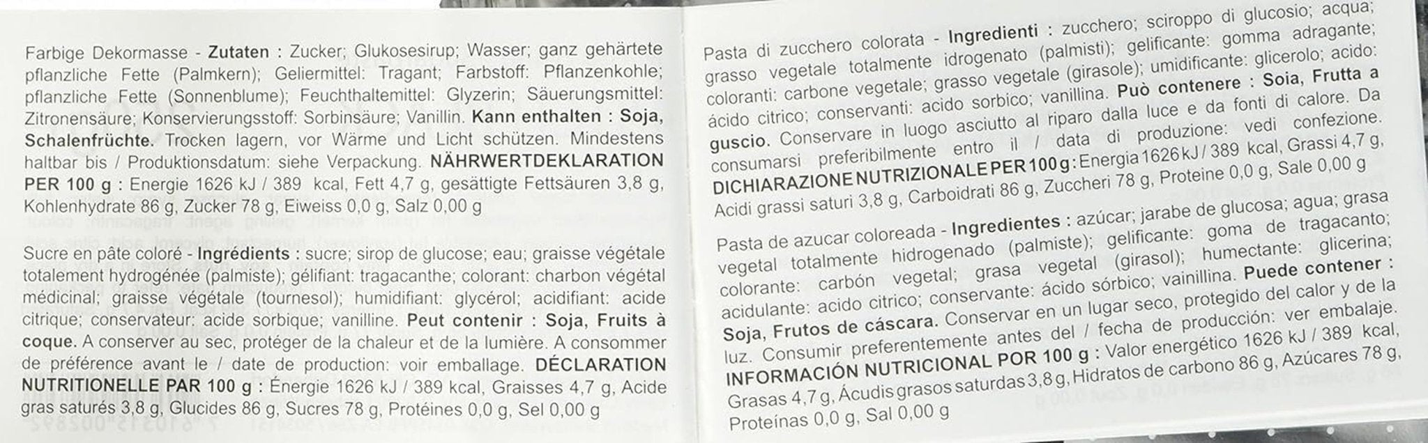 Bułka Massa Ticino, pasta cukrowa, czarna 250 g Pasta cukrowa Naty Shop