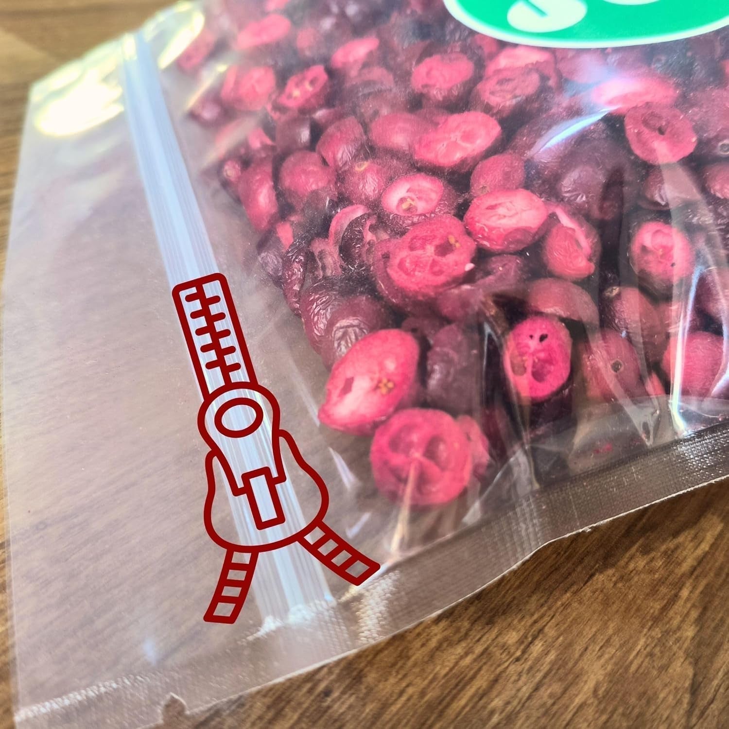Żurawina liofilizowana bez cukru | XL 250g Żurawina liofilizowana naturalna niesłodzona | Liofilizowane naturalne dzikie owoce | Żurawina liofilizowana | ZingyZoo Produkty odwodnione Naty Shop