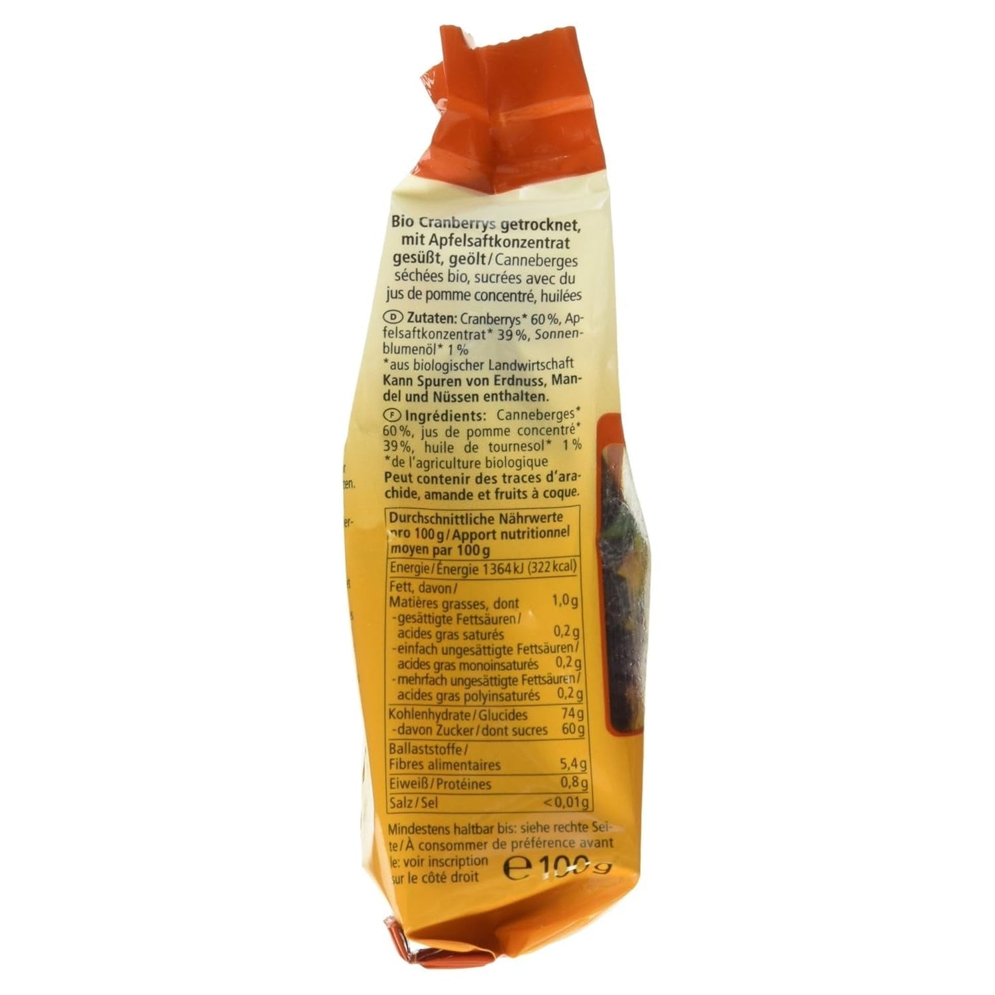 Organiczna żurawina, 100g Naty Shop produkty suszone