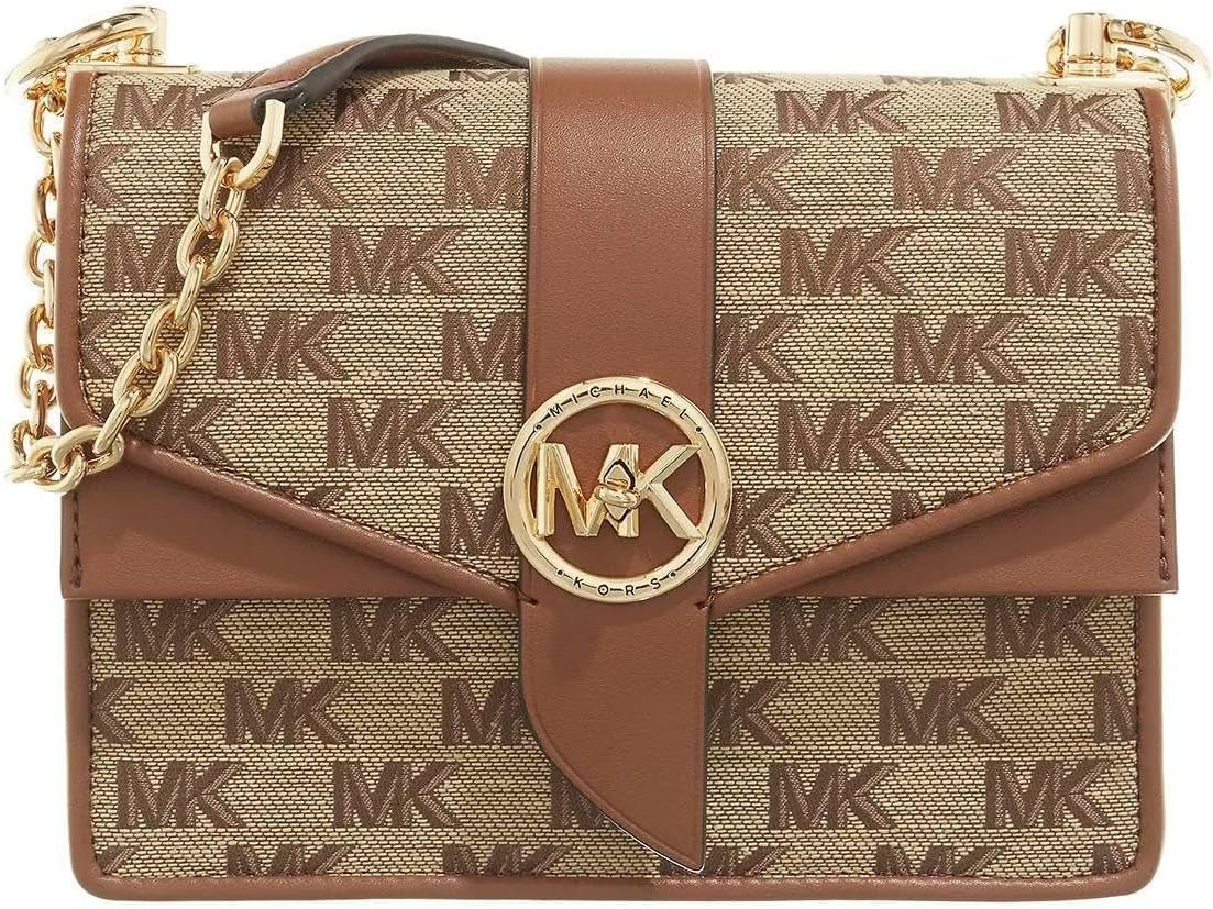 Michael Kors Greenwich Sm Conv Xbody Bag Torby damskie Naty Shop Beżowy/hebanowy