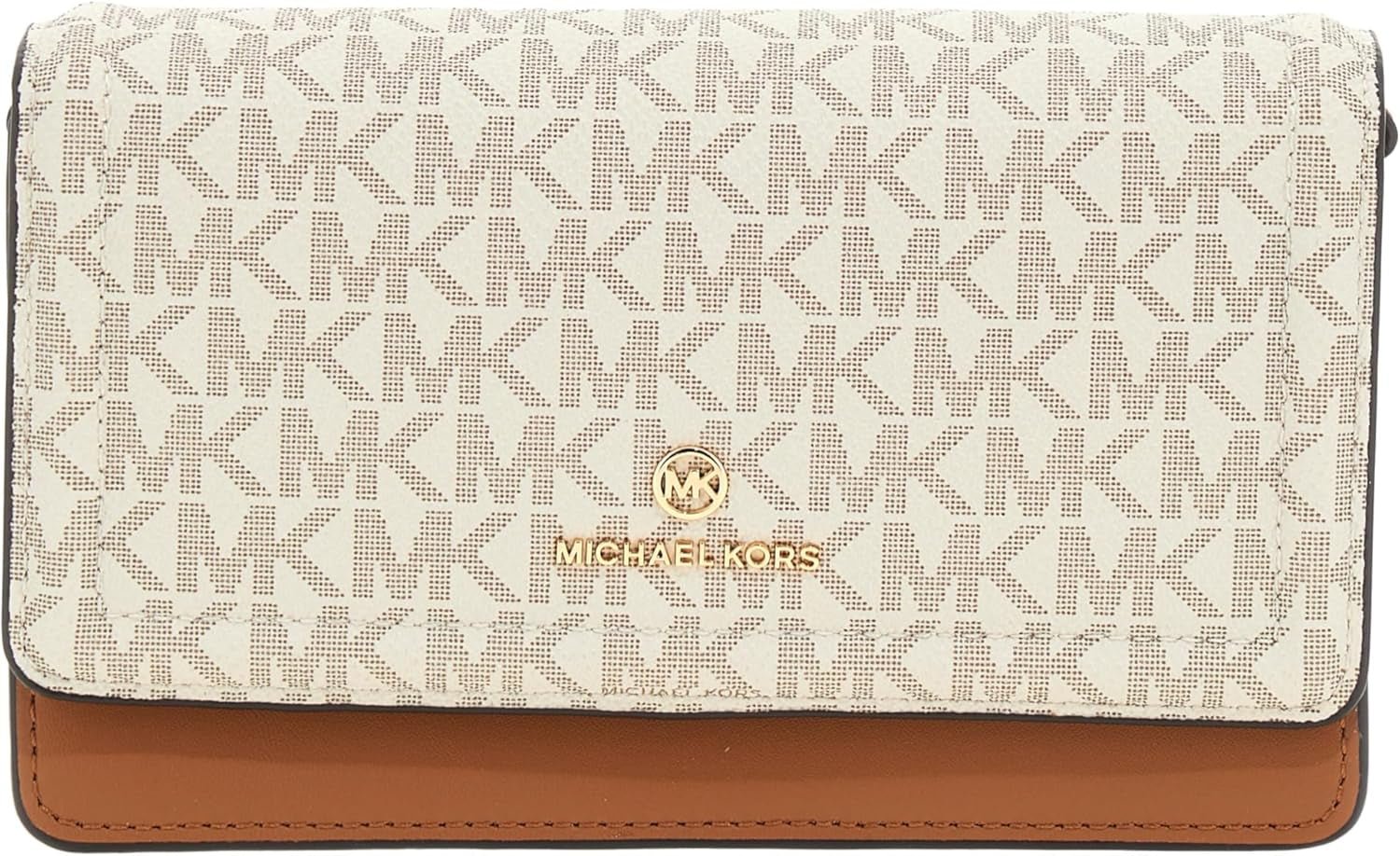 Michael Kors Jet Set Mała zawieszka do telefonu Torby Crossbody Damskie Naty Shop Vanilla/Acrn Jeden rozmiar pasuje do wszystkich