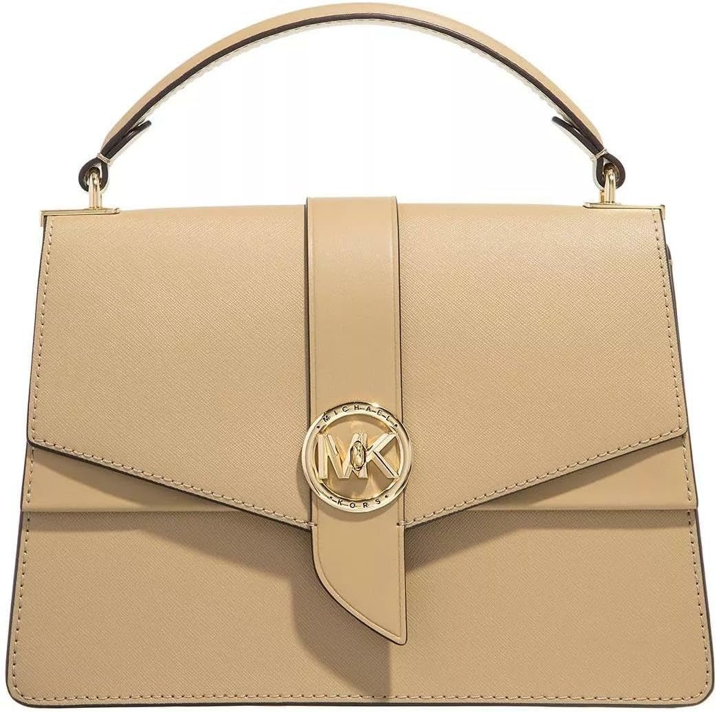 Michael Kors Ladies Md Th Satchel Zielona torba Torba damska Naty Shop Camel