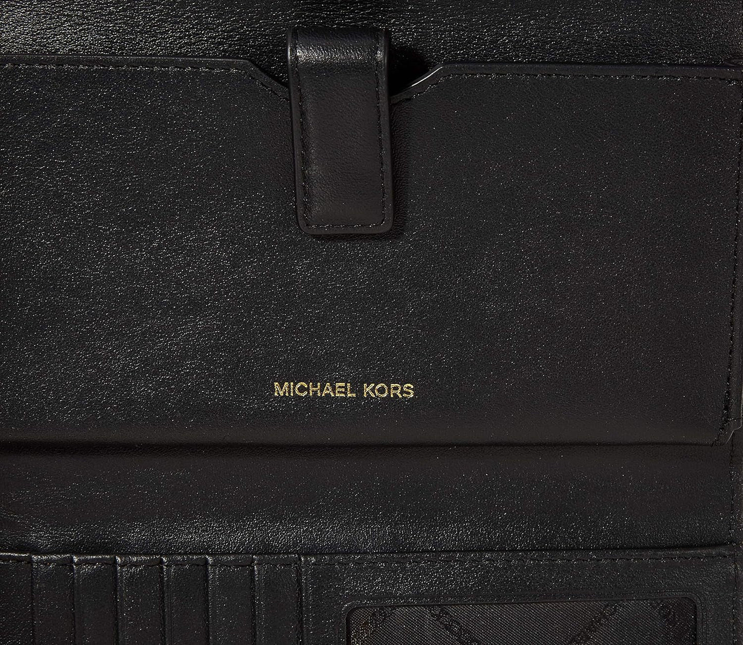 Damskie etui na karty kredytowe Michael Kors Money Pieces, Marrón (bagaż), 2,5x9,5x11,4 cm (dł. x wys.) Portfel damski Naty Shop
