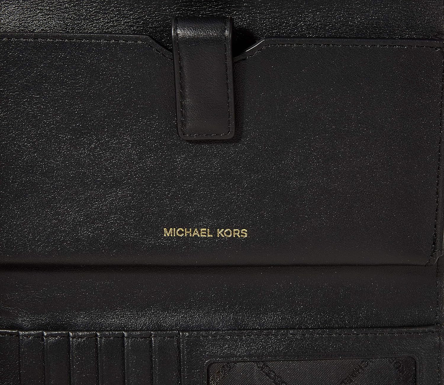 Damskie etui na karty kredytowe Michael Kors Money Pieces, Marrón (bagaż), 2,5x9,5x11,4 cm (dł. x wys.) Portfel damski Naty Shop