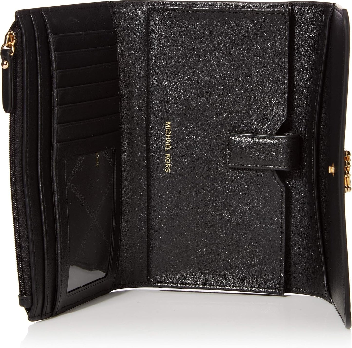 Damskie etui na karty kredytowe Michael Kors Money Pieces, Marrón (bagaż), 2,5x9,5x11,4 cm (dł. x wys.) Portfel damski Naty Shop