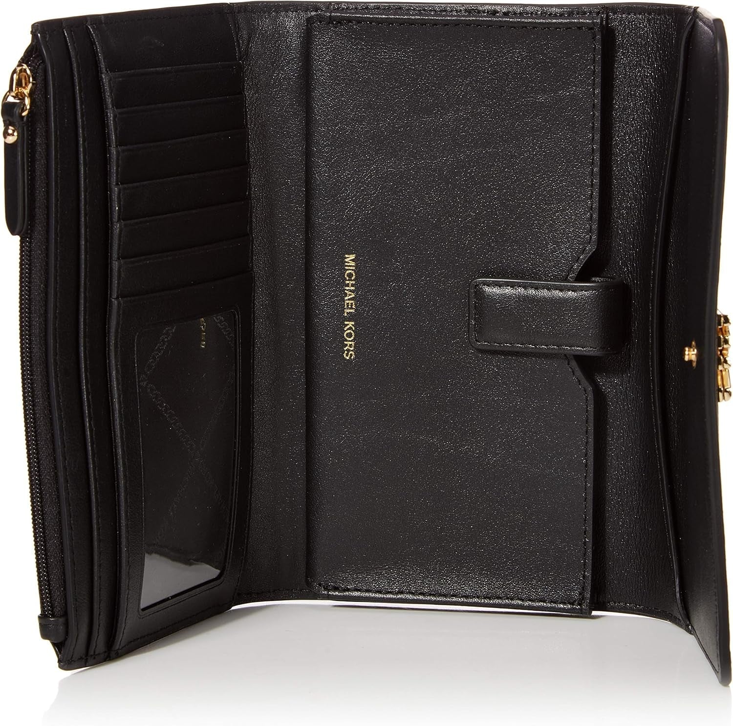 Damskie etui na karty kredytowe Michael Kors Money Pieces, Marrón (bagaż), 2,5x9,5x11,4 cm (dł. x wys.) Portfel damski Naty Shop