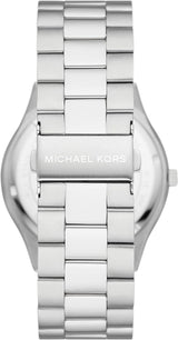 Michael Kors - Kolekcja Slim Runway Męski zegarek w kolorze srebrnym ze stali nierdzewnej MK1060SET Portfel męski Naty Shop