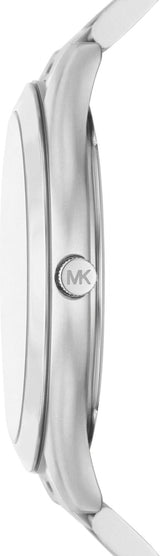 Michael Kors - Kolekcja Slim Runway Męski zegarek w kolorze srebrnym ze stali nierdzewnej MK1060SET Portfel męski Naty Shop