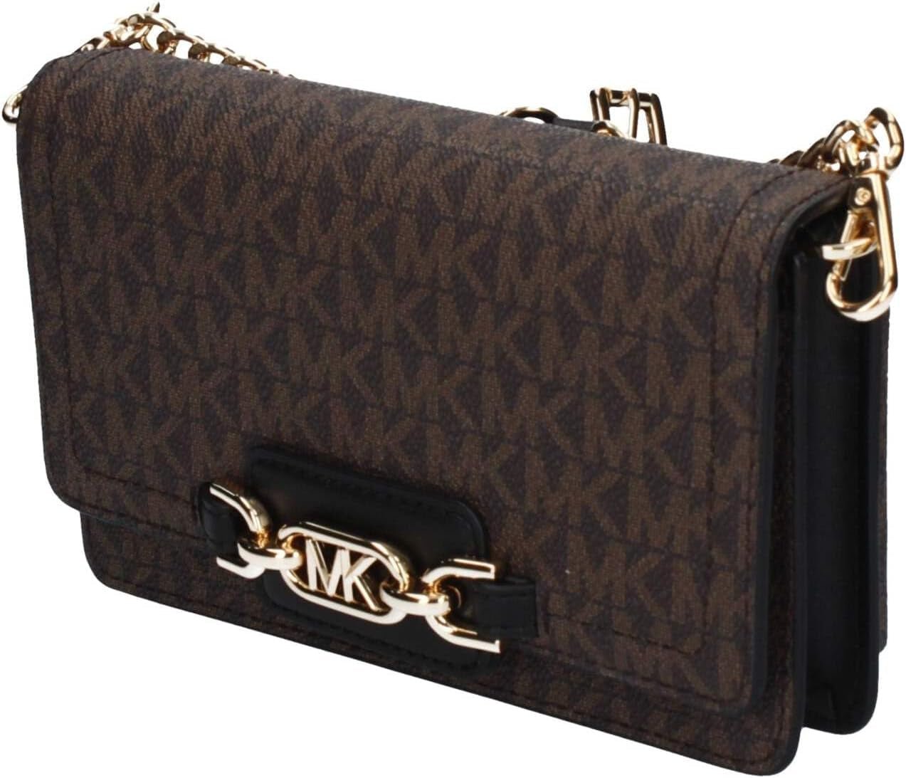 Torba damska Michael Kors Sm Phn CHN Xbody, brązowe/czarne torby damskie Naty Shop