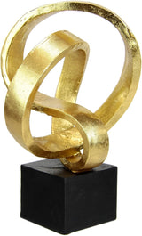Modern Deco Rzeźba Ozdoby artystyczne Obraz 3D Statua Nowoczesna dekoracja Figury Sztuka abstrakcyjna Pomysł na prezent, srebrne statuetki i rzeźby Naty Shop Gold