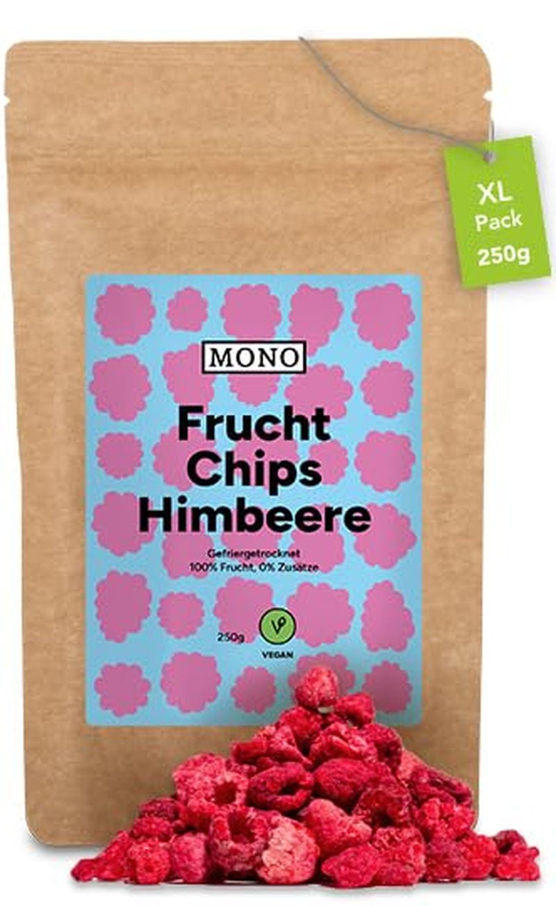 Mono liofilizowane chipsy - 300g chipsy truskawkowe ze 100% naturalnych truskawek - suszone owoce tropikalne - suszone owoce truskawek - przekąska do musli i deserów - chipsy truskawkowe Produkty suszone Naty Shop Maliny