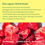 Chipsy liofilizowane mono - chipsy truskawkowe 300g ze 100% naturalnych truskawek - suszone owoce tropikalne - suszone owoce truskawek - przekąska do musli i deserów - chipsy truskawkowe Produkty suszone Naty Shop