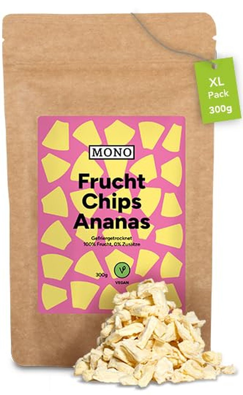 Chipsy liofilizowane mono - chipsy truskawkowe 300g ze 100% naturalnych truskawek - suszone owoce tropikalne - suszone owoce truskawek - przekąska do musli i deserów - chipsy truskawkowe Produkty suszone Naty Shop Chipsy ananasowe
