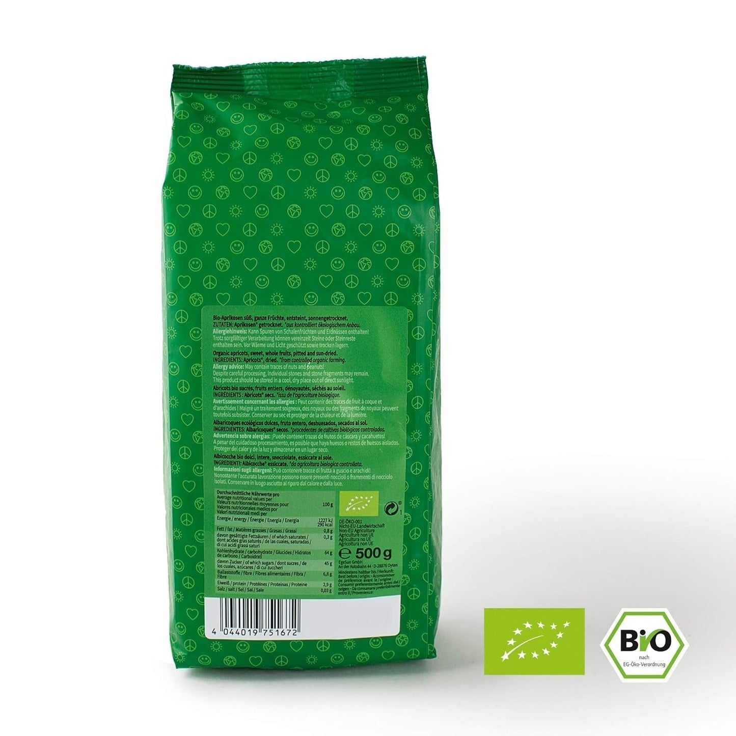 Mundo Feliz Morele suszone z pestkami z upraw ekologicznych, 2 x 500 g Produkty suszone Mój sklep