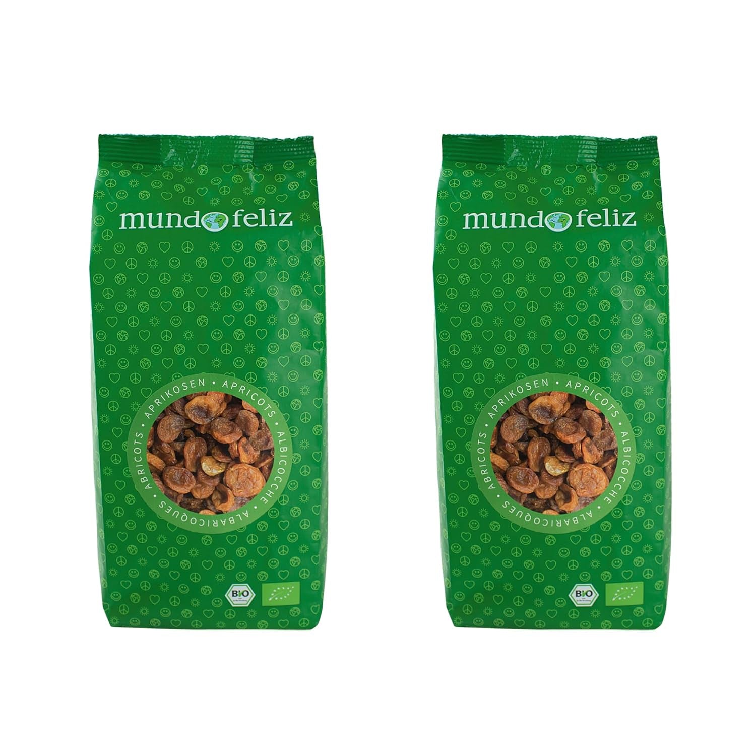 Mundo Feliz Organiczne suszone morele z pestkami 2 x 500 g Produkty suszone Mój sklep 500 g (opakowanie 2 szt.)