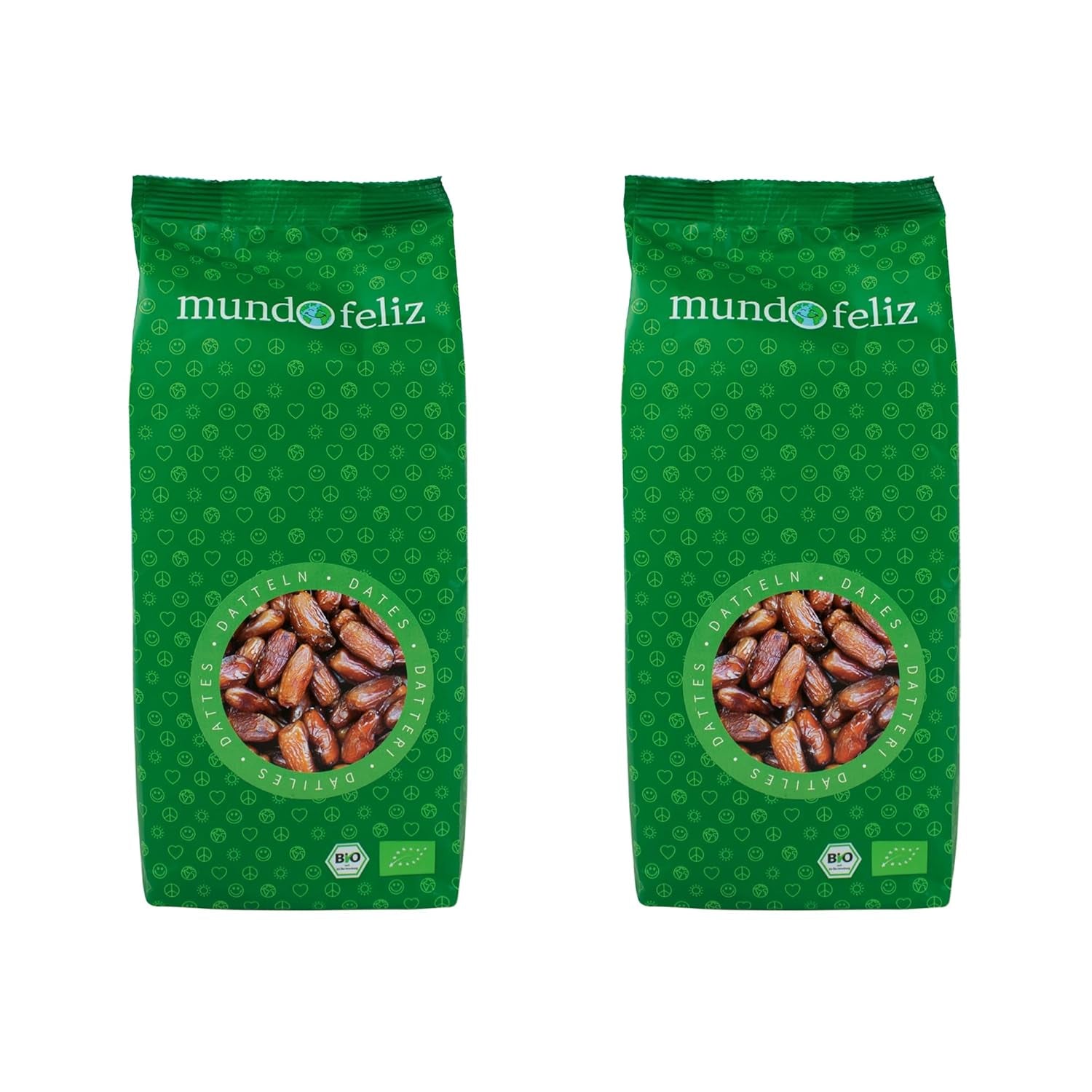 Mundo Feliz Organiczne suszone daktyle z pestkami 2 x 500 g Naty Shop Produkty suszone 500 g (opakowanie 2 szt.) Dane