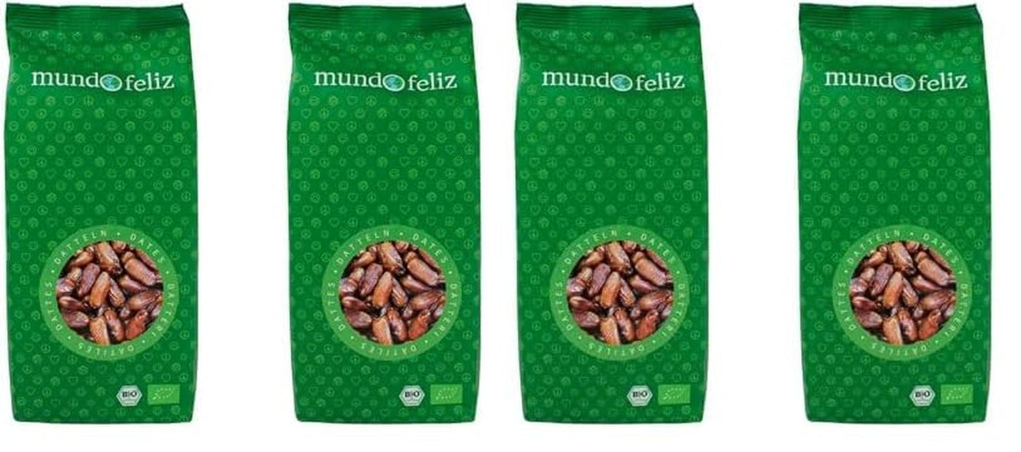 Mundo Feliz Organiczne suszone daktyle z pestkami 2 x 500 g Naty Shop Produkty suszone 500 g (opakowanie 4 szt.) Dane
