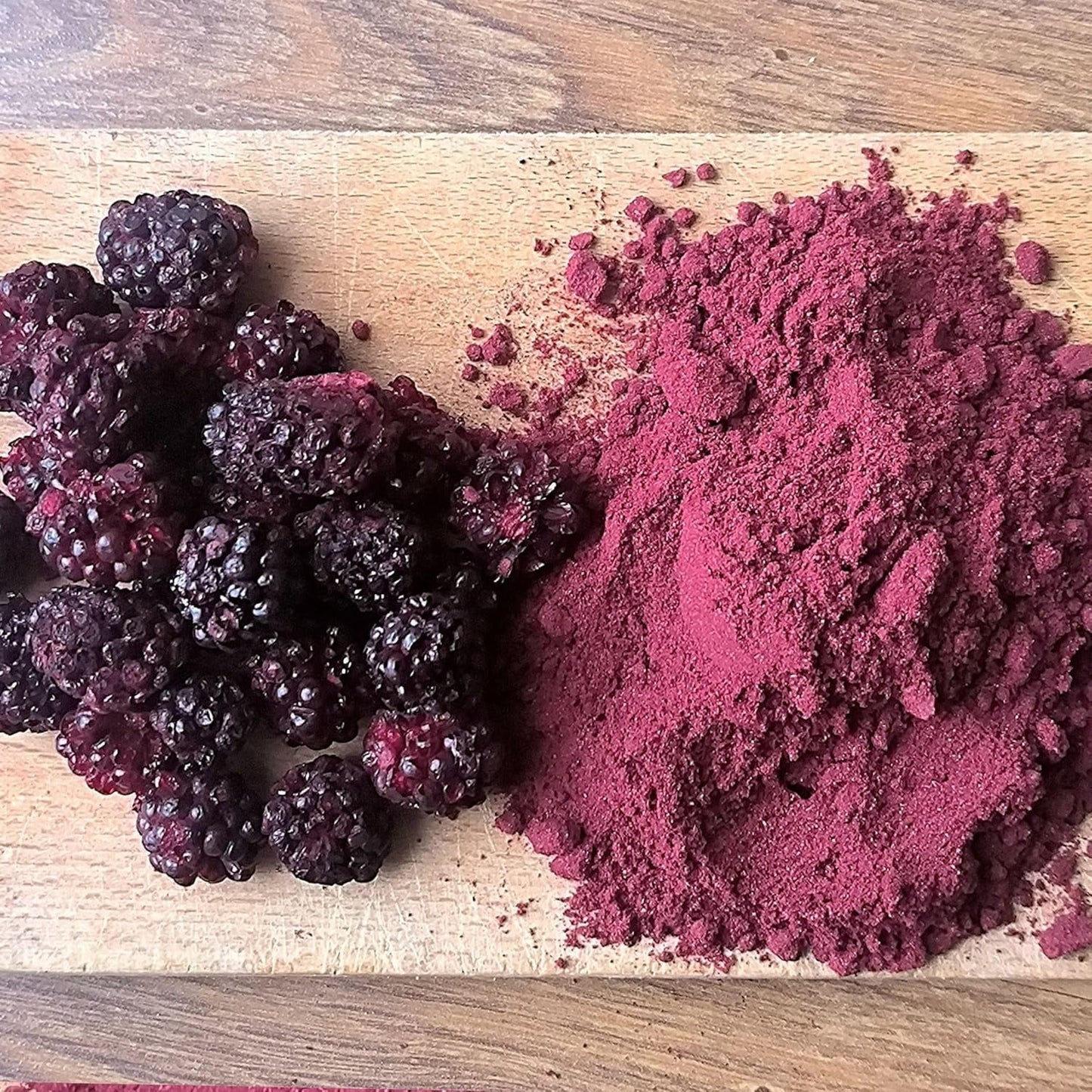 Jeżyny liofilizowane w proszku | 100% proszek z owoców liofilizowanych Naturalny suszony owoc bez dodatków | proszek owocowy Liofilizowany proszek z jeżyn Produkty suszone Naty Shop