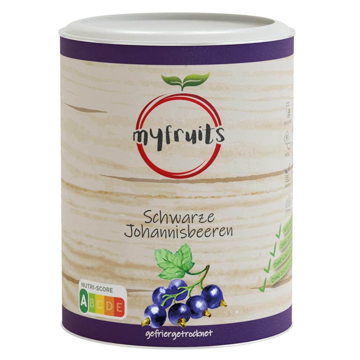 myfruits czarne porzeczki, owoce liofilizowane, 100g, bez dodatków, 100% porzeczki czarne, owoce liofilizowane i suszone do musli lub owsianki... Produkty suszone Naty Shop Domyślny tytuł