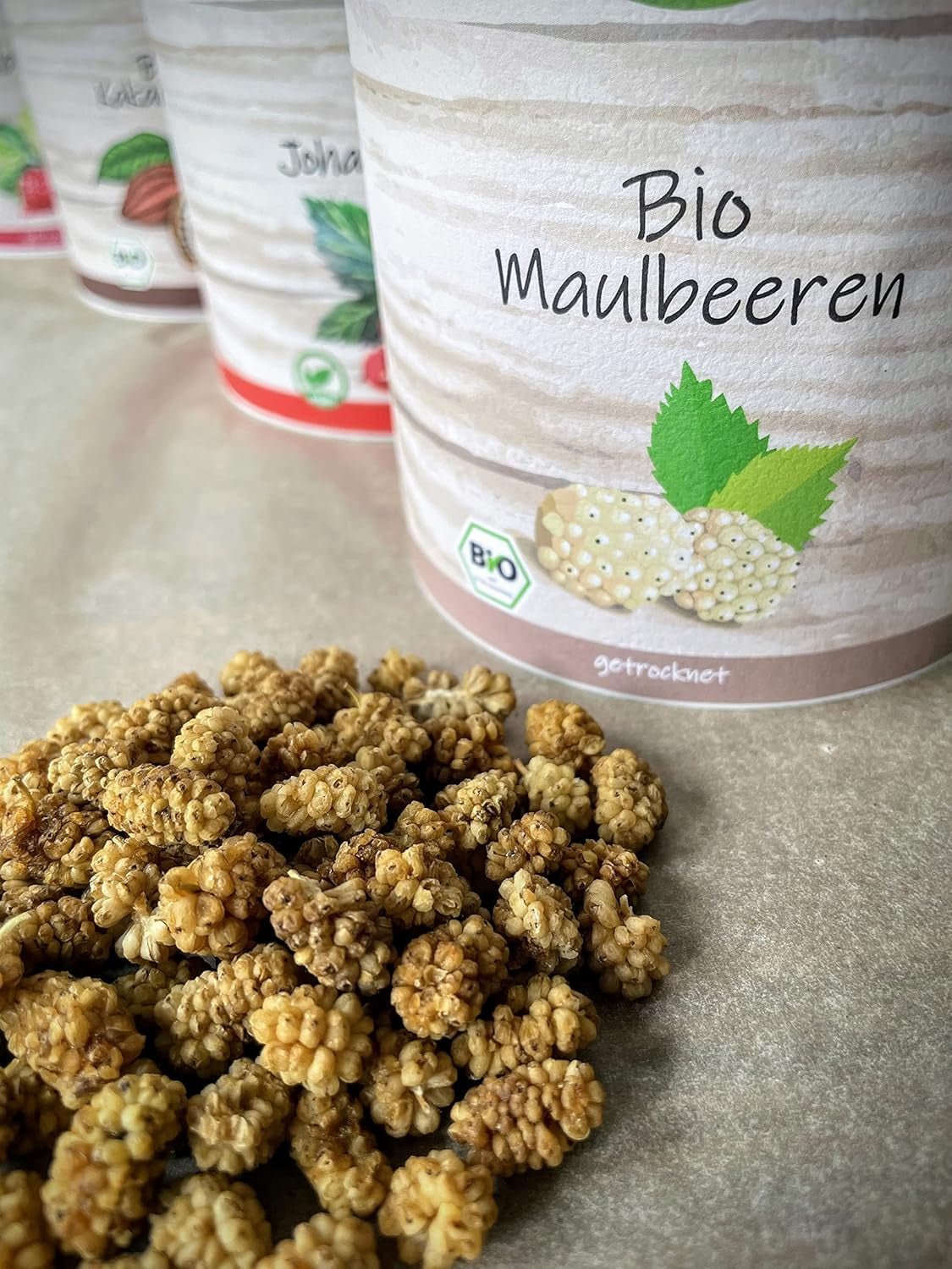myfruits organiczne suszone jeżyny, 750g, suszone na słońcu, bez dodatków. Z certyfikowanych upraw ekologicznych, suszone białe jeżyny Naty Shop to produkty suszone