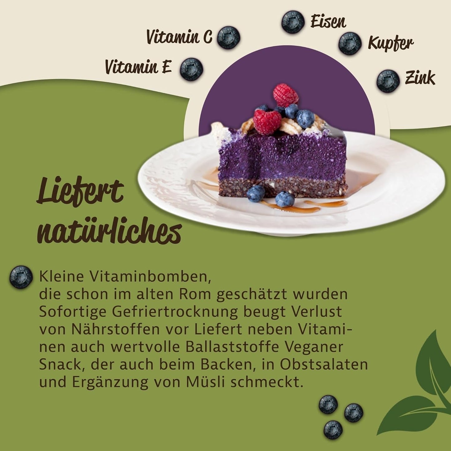 Mynatura organiczne borówki liofilizowane I Borówki I Owoce I Jagody I Produkt naturalny I Jakość organiczna I Torba (1x 200g) Produkty suszone Naty Shop