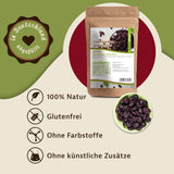 Mynatura słodkie wiśnie suszone bez pestek I Niesłodzone I Owoce suszone I Bez dodatków I Pieczenie I Wiśnie I Przekąska I Muesli I Wegańskie I Torba (1x 1000g) Produkty suszone Naty Shop