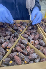 NABALI FAIRKOST FOR ALL Daktyle Medjool Medjoul z Palestyny - 100% naturalne wegańskie aromatyczne tradycyjne świeże i orientalne I bez konserwantów 5 kg (1 opakowanie), Małe/Średnie Produkty suszone Naty Shop