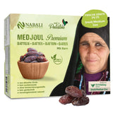 NABALI FAIRKOST FOR ALL Daktyle Medjool Medjoul z Palestyny - 100% naturalne wegańskie aromatyczne tradycyjne świeże i orientalne I bez konserwantów 5 kg (1 opakowanie), Małe/Średnie Produkty suszone Naty Shop 1 kg (1 opakowanie), Małe/Średnie