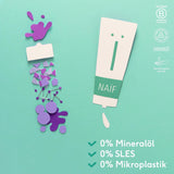 Naïf - Szampon pielęgnacyjny - dla niemowląt i dzieci - Szampon dla dzieci z naturalnymi składnikami - 100% wegańskie - 0% SLES - Bez mikroplastików, silikonów i parabenów - 200 ml Dzieci - Kąpiel i pielęgnacja Naty Shop
